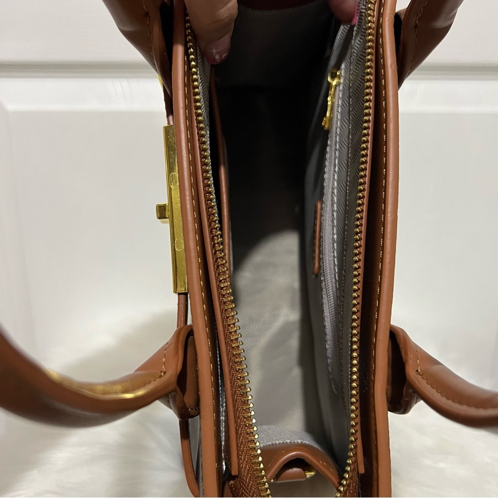 💗 Brown Patterned Handbag - Picture 8 of 12